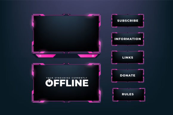 Download Live Gaming Screen Interface Template - Face template Collection