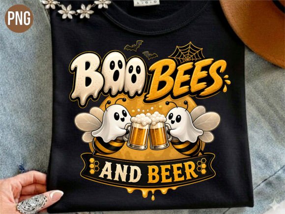 Download Boo Bees and Beer Halloween PNG Shirt - Png Collection