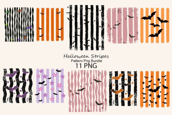 Download Halloween Stripes Pattern Png Bundle - Png Collection