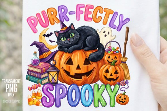 Download Purr-fectly Spooky Halloween PNG - Png Collection