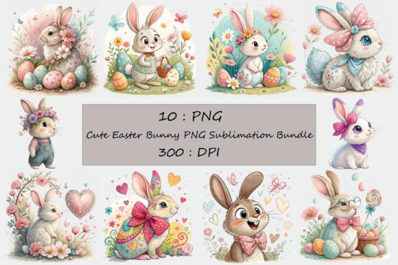 Download Cute Easter Bunny PNG Sublimation Bundle - Png Collection